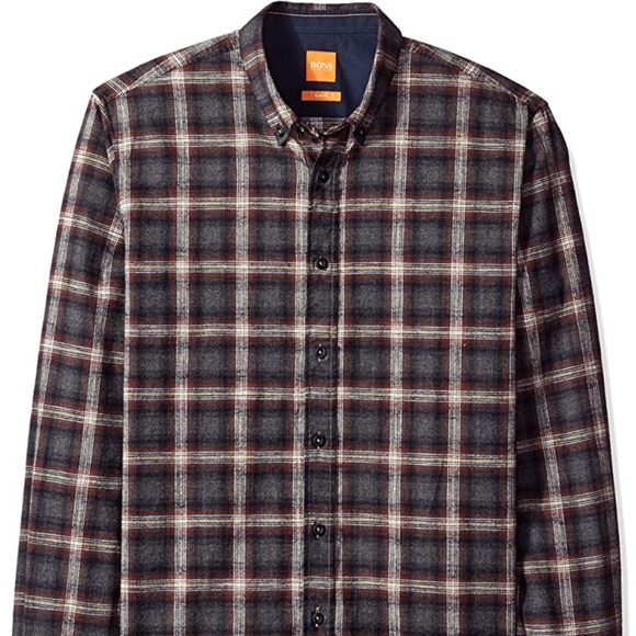 Hugo Boss Edipoe Tartan Plaid Flannel - Picture 1 of 3